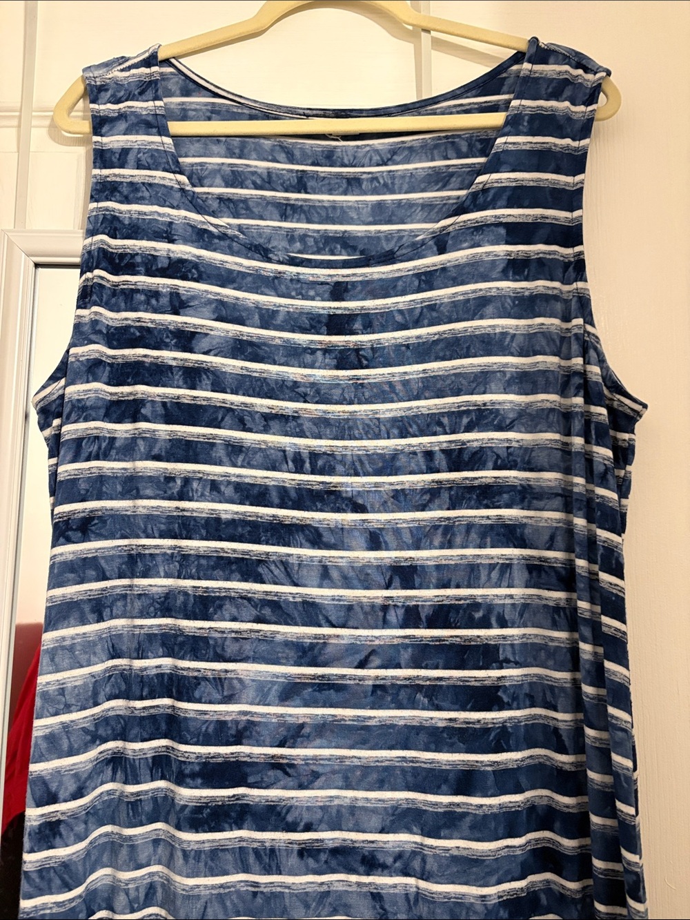 Style & Co Navy Blue Striped Sleeveless Maxi Dress size XXL pit to pit 25 L 56